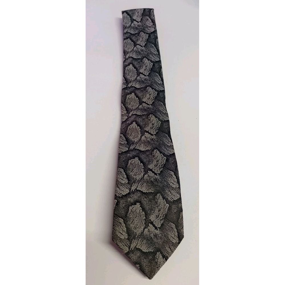Puritan Skinny Neck Tie -‎ Black And Gray 100% Polyester